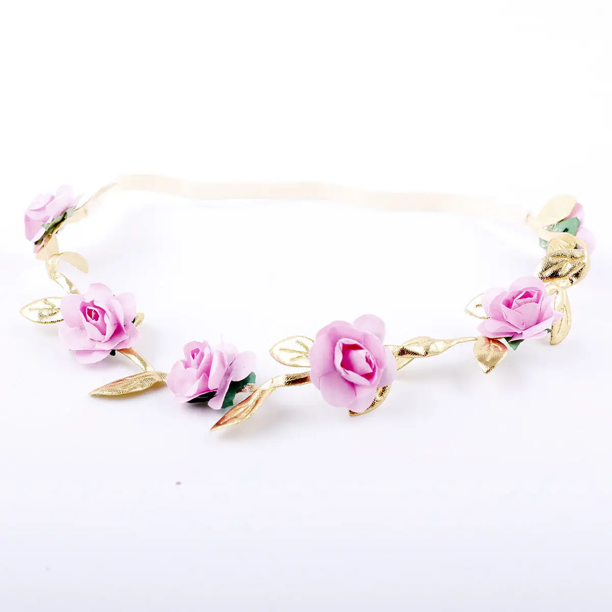 Baby Accessories cute	 Crown Headband Baby Girl Kids Garlands Gold Leaves Hair Band Rose Flower Wreath accessoriesbaby easter  Baby Accessories