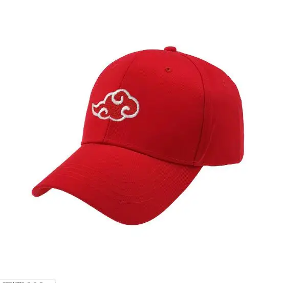 Унисекс бейсбольная Кепка с вышивкой облака шапка с хвостом солнцезащитный щиток теннисные кепки Регулируемая Повседневная Беговая шапка хлопок 6 цветов - Цвет: Красный