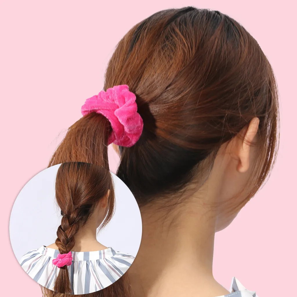 50 Pcs Velvet headband scrunchies Elastic Hair Bands for Women or Girls Hair Accessories accesorios para el cabello 30H