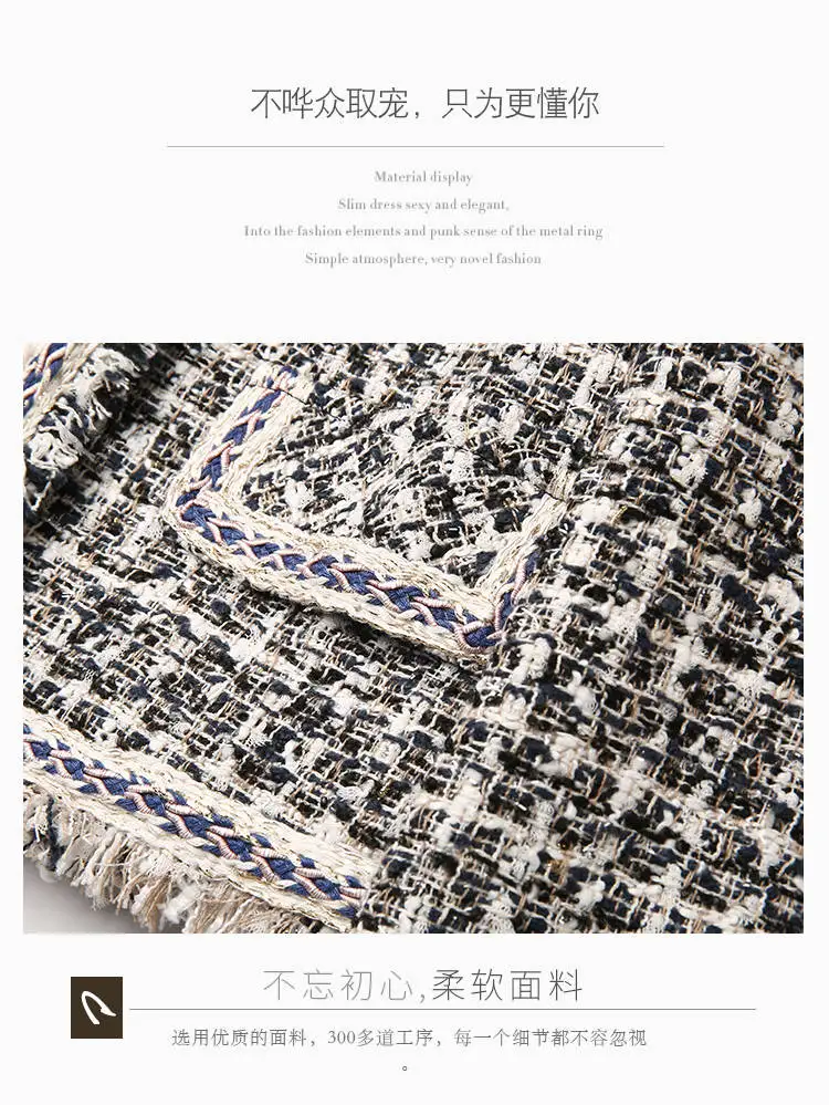 Heydress Осенняя клетчатая Женская куртка с карманом Офисная женская элегантная шерстяная куртка на одной пуговице женские тонкие пальто с отложным воротником