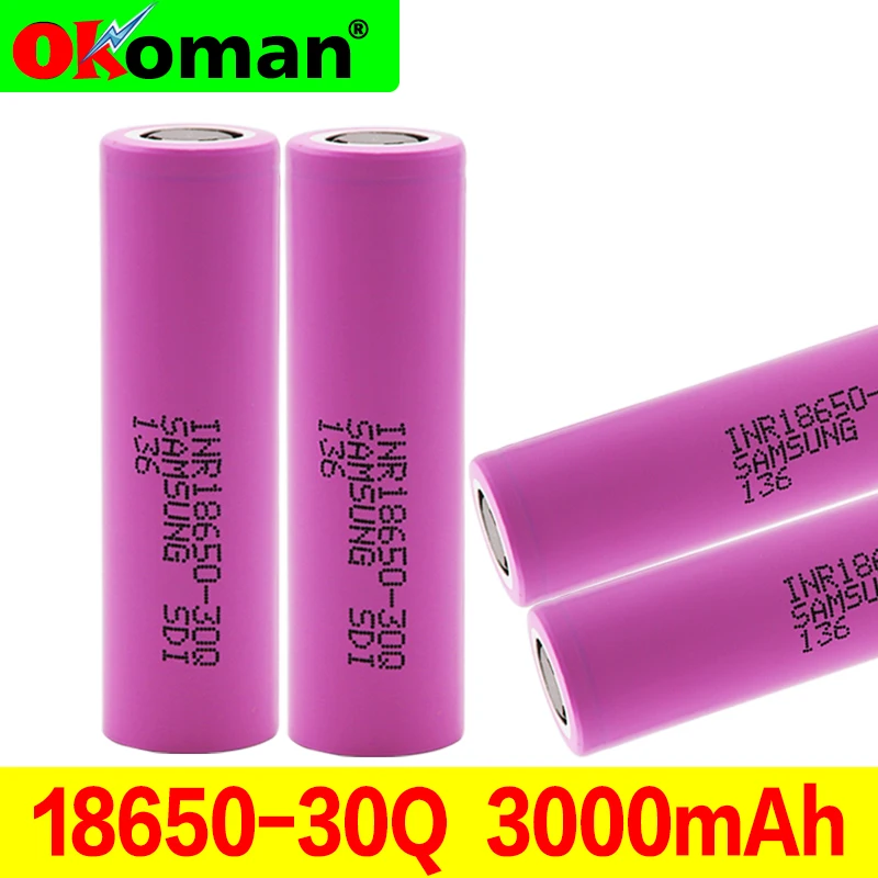 2019 100% Новый оригинальный INR 18650 3 7 V 3000 mAh 30Q литиевая аккумуляторная батарея для