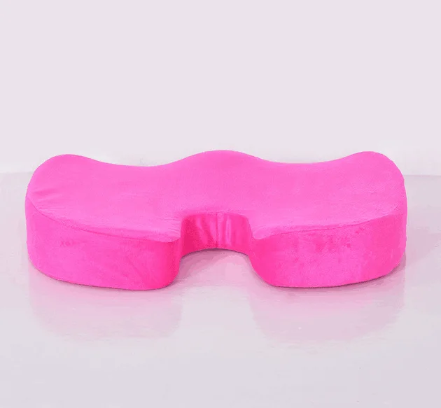 cushion red Подушка медленный отскок поддержка талии набор для домашнего офиса забота о здоровье стул подушка 2 в 1 бамбуковое волокно пены памяти подушки сиденья - Цвет: cushion red