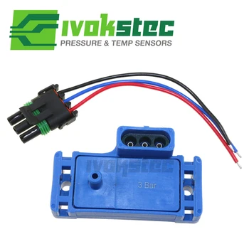 

16070629 23528418 3 BAR (3Bar) Sensor Turbo Boost Pressure For Detroit Diesel Series 60 With Connector Plug Pigtail