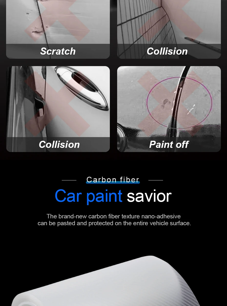Car Door Protective Sticker Transparent Nano Tape 10m Car Stickers Styling Mouldings Auto Bumper Protector Films Anti Collision