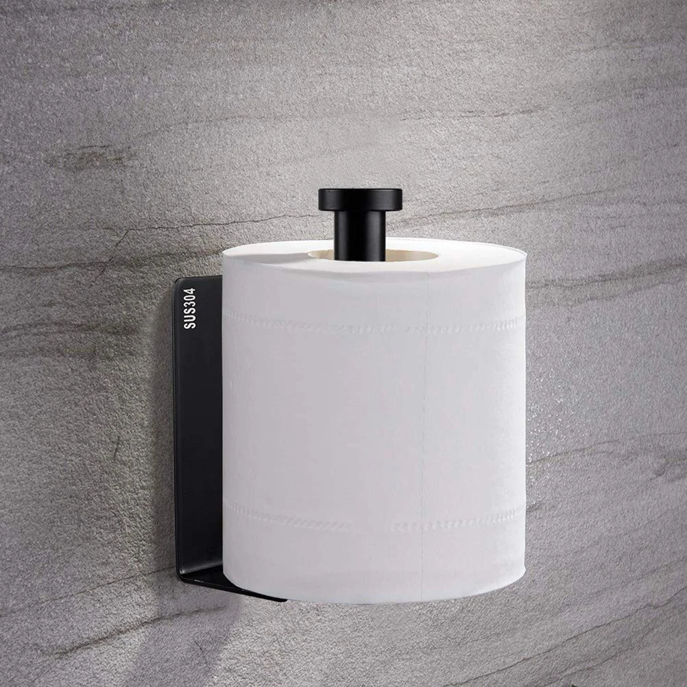 Bathroom Toilet Paper Roll Holder Self Adhesive Stainless Steel Kitchen Tissue Hanging Holder Wall Mounted Paper Holder Brushed