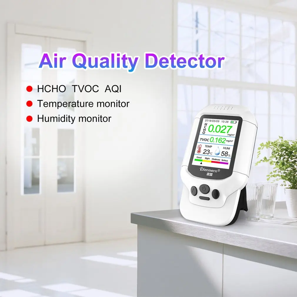 PM2.5/HCHO/TVOC монитор температуры и влажности AQI анализ качества воздуха тестер детектор газа анализатор измерительный инструмент счетчик смога