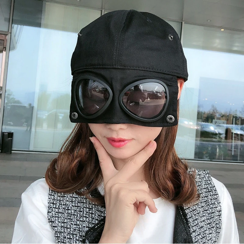 クールレジャー綿アビエイターサングラスキャップ女性男性の帽子ハンチング男性サングラス野球キャップ Aliexpress アパレル アクセサリー