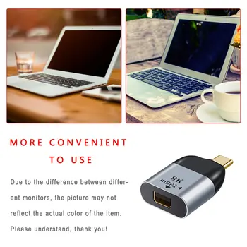 

USB C To MiniDP Adapter 8K 60Hz Adapter USB Type-C To HDMI Adapter For MacBook Male To MiniDP Female Adapter
