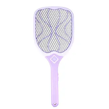 

Household Electronic Mosquito Swatter USB Charging Fly Swatter Mosquito Killer with LED Purple