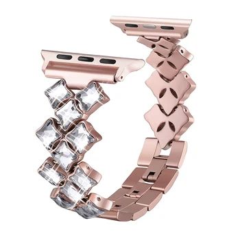 

Diamond Crystal Bracelet Women's Watch Band for Apple Watch 5 Wristband Stainless Steel Watch Strap for iwatch 40mm 44mm