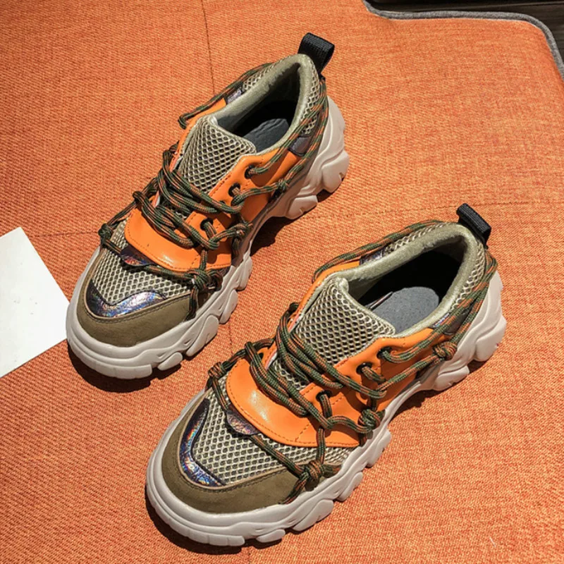 Женская повседневная обувь на шнуровке; женские кроссовки на платформе; scarpe donna; роскошная женская обувь; tenis feminino zapatillas mujer;