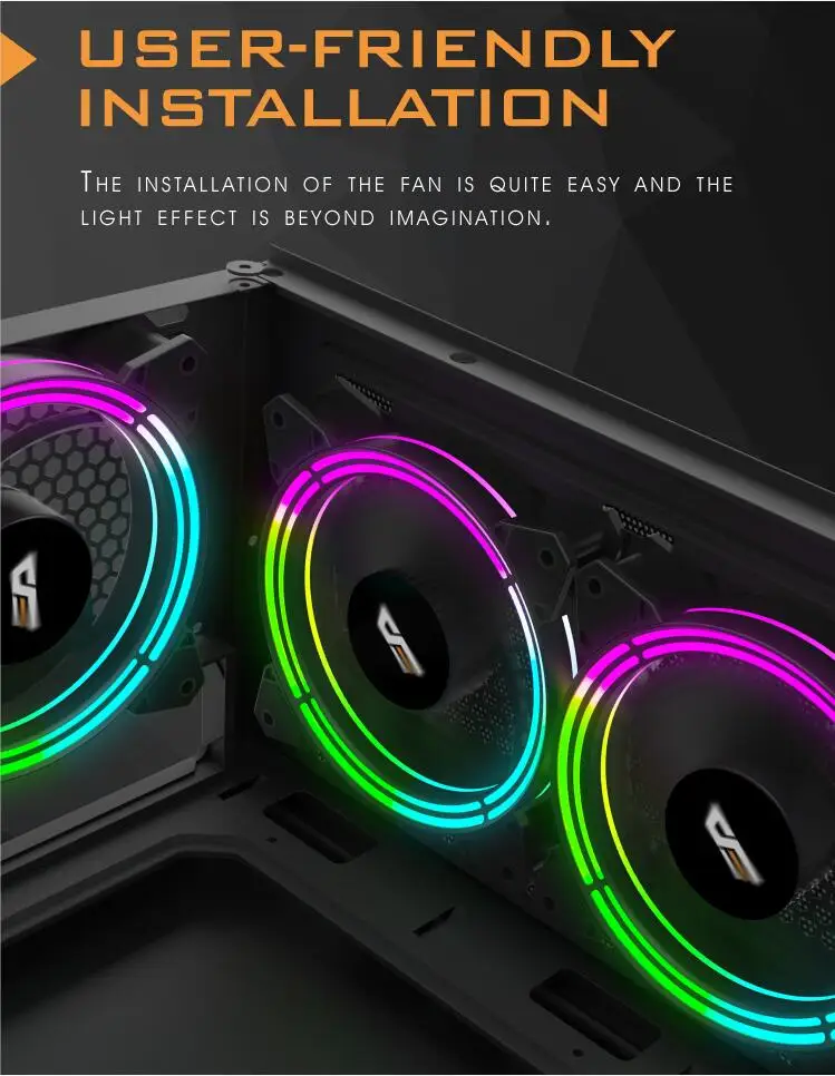 Aigo darkFlash CF11 RGB вентилятор чехол для компьютера PC Вентилятор охлаждения светодиодный 120 мм тихий+ ИК пульт дистанционного управления кулер для компьютера 3 P-5 v AURA SYNC Вентилятор охлаждения