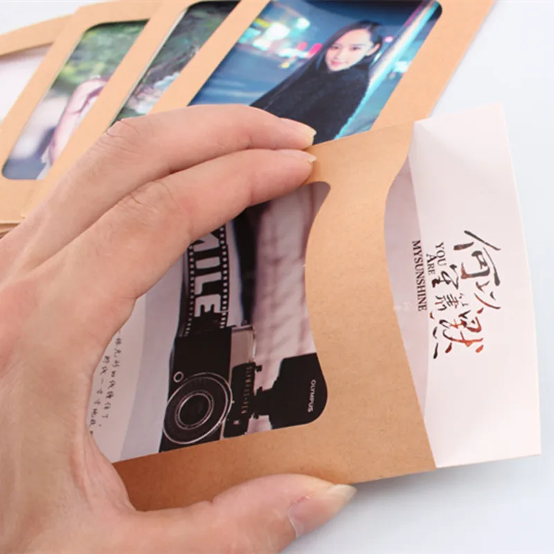 Photo Frame Wood Canvas Frame Wood Photo Frame Wood Frame Wood Picture Frame Art Frames 10 Pcs Combination Paper Frame with Clips DIY Kraft Paper Picture Frame Hanging Wall Photos Album 2M Rope Home Decoration Craft