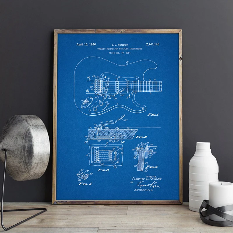 Fender-Guitar-Tremolo-Poster-Whammy-Bar-Art-Prints-Music-Room-Decor-Vintage-Blueprint-Canvas-Painting-Picture (1)