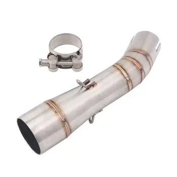 Slip on Motorcycle Exhaust Muffler Modified Escape Mid Connection Stainless Steel Middle Link pipe For Benelli 502C