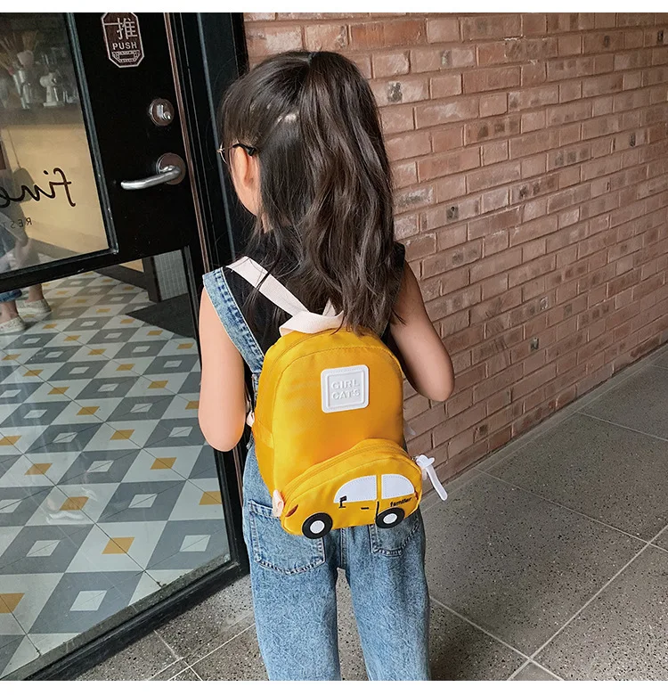 Милые детские маленький школьный рюкзак из нейлона с симпатичными машинками Детский Рюкзак съемная детского сада для мальчиков Наплечные сумки Mochila Escolar