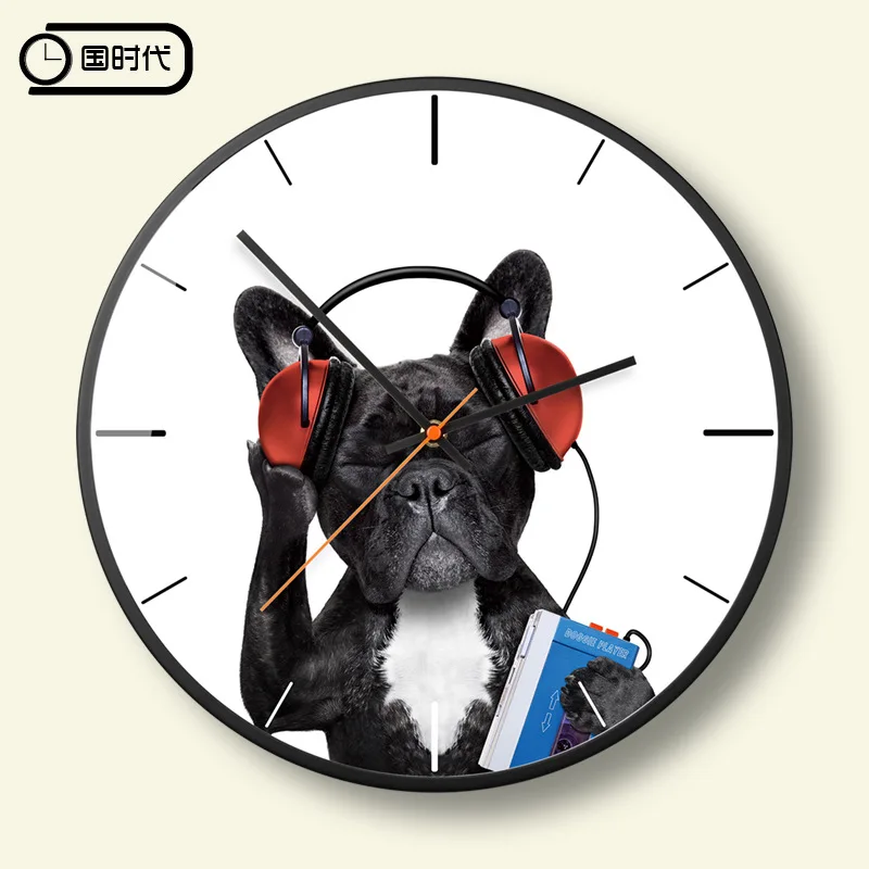 

Wall Clock Quiet Lovely Dog Clock Silent Quartz Metal Wall Decorations Living Room Best Selling 2019 Products Home Decor 5w32
