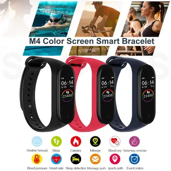 

Band 4 Smart Band Tech Screen Heart Rate Blood Pressure Sleep Monitoring Sports Watch For M4 Smart Bracelet