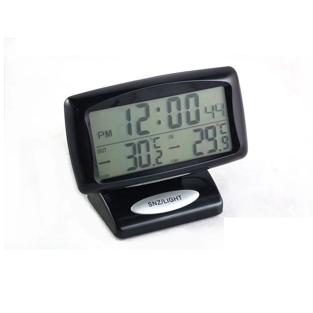 Автомобильный термометр с часами, прибор для измерения температуры, автомобильные наборы, электронные часы с цифровым дисплеем, часы, термометры, автомобильные