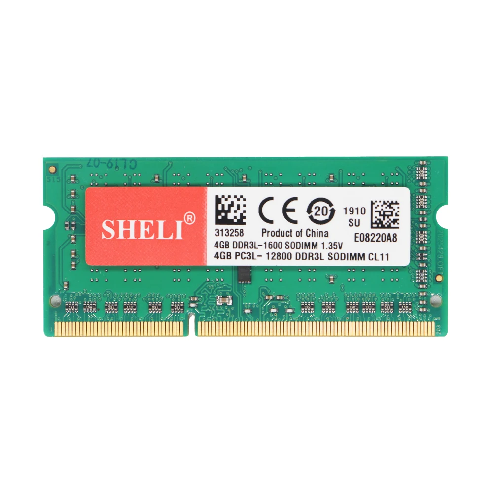 Шели 4 Гб 1Rx8 PC3L 12800S DDR3L 1600 МГц 204pin 1 35 V sodimm ОЗУ памяти ноутбука|Оперативная память| |