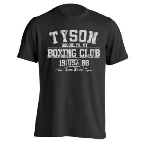 Tyson Боксерский клуб Ретро Железный человек Майк 80-х черная Базовая Мужская