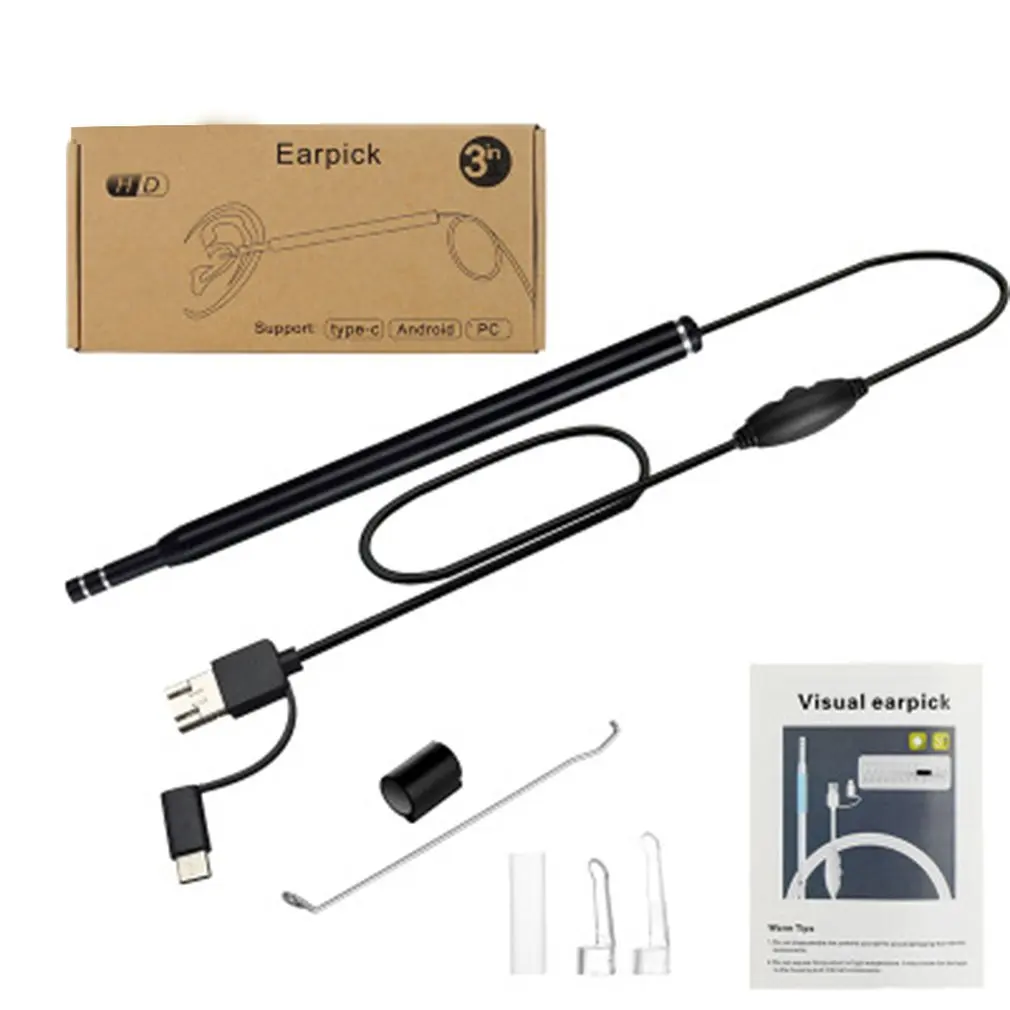 Usb Ear Camera Otoscope3.9Mm Hd Scope Endoscope Visual With Earwax Compatible Cleaner For Android | Безопасность и защита