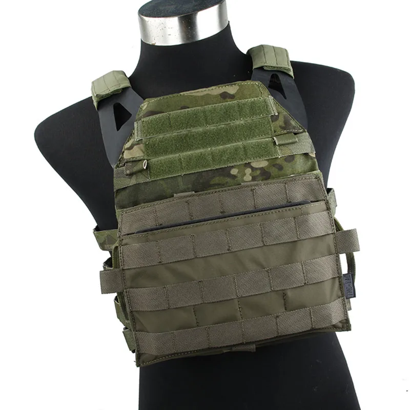 Airsoft TMC Vest Replacement Front panel MAG Pouch Bag + Quadruple Kydex Mag Insert for Tactical AVS JPC2.0 SPC Vest