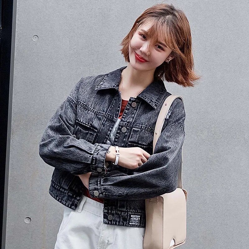 

Fashion Retro Jeans Coat Women's 2019 Spring And Autumn Popular New Style Korean-style Loose Autumn Clothing Short on Clothes