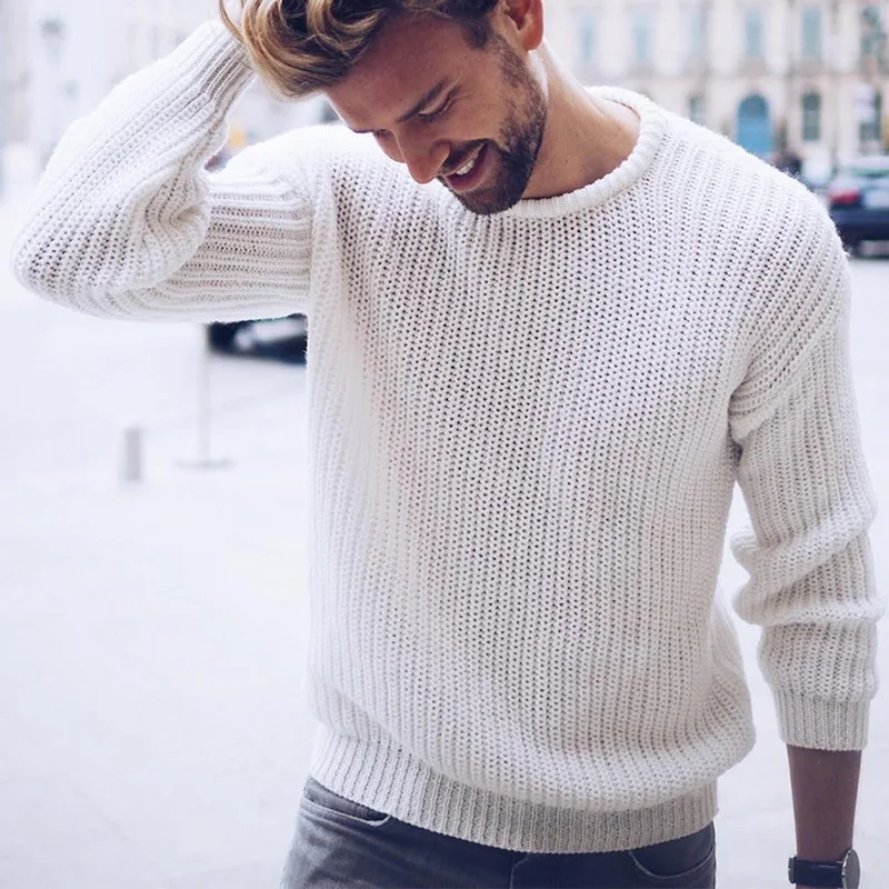 Suéter de algodón de hombre 2019 Jersey para hombre tejido ropa estilo coreano de talla grande suéteres|Jerséis| - AliExpress