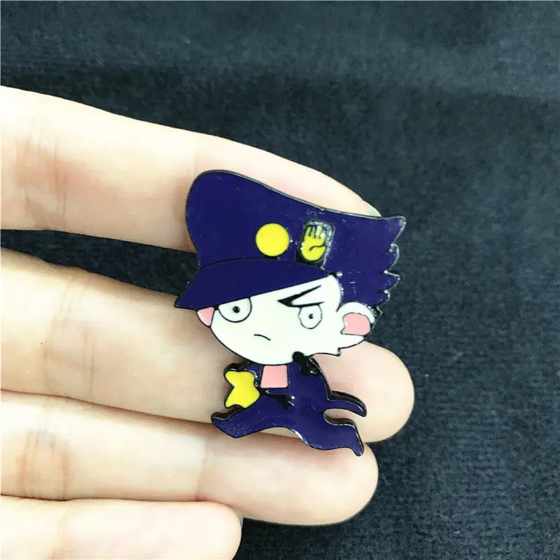 B 15 стилей JoJos Bizzare Приключения Золотой ветер металлический бейдж; брошь на булавке Chestpin аксессуар для костюма эмалированные значки - Окраска металла: B