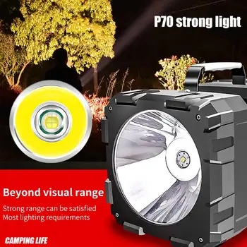 

Spotlight USB Rechargeable Super Bright Long Standby Torch Power Bank Powerful Led Flashlight