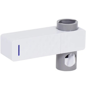 

2 in 1 UV Toothbrush Toothbrush Holder Automatic Toothpaste Squeezer Dispenser Home Bathroom Set US Plug