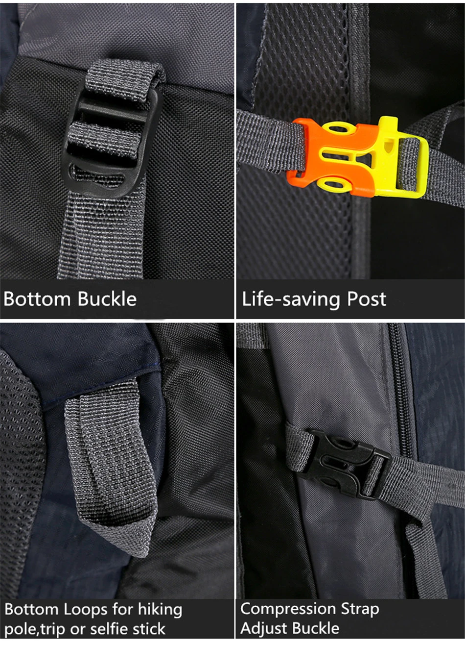 Outdoor Travel Camping Backpack Men Women Softback Nylon Mountaineering Hiking Backpacks Waterproof Larger Capacity Sports Bags