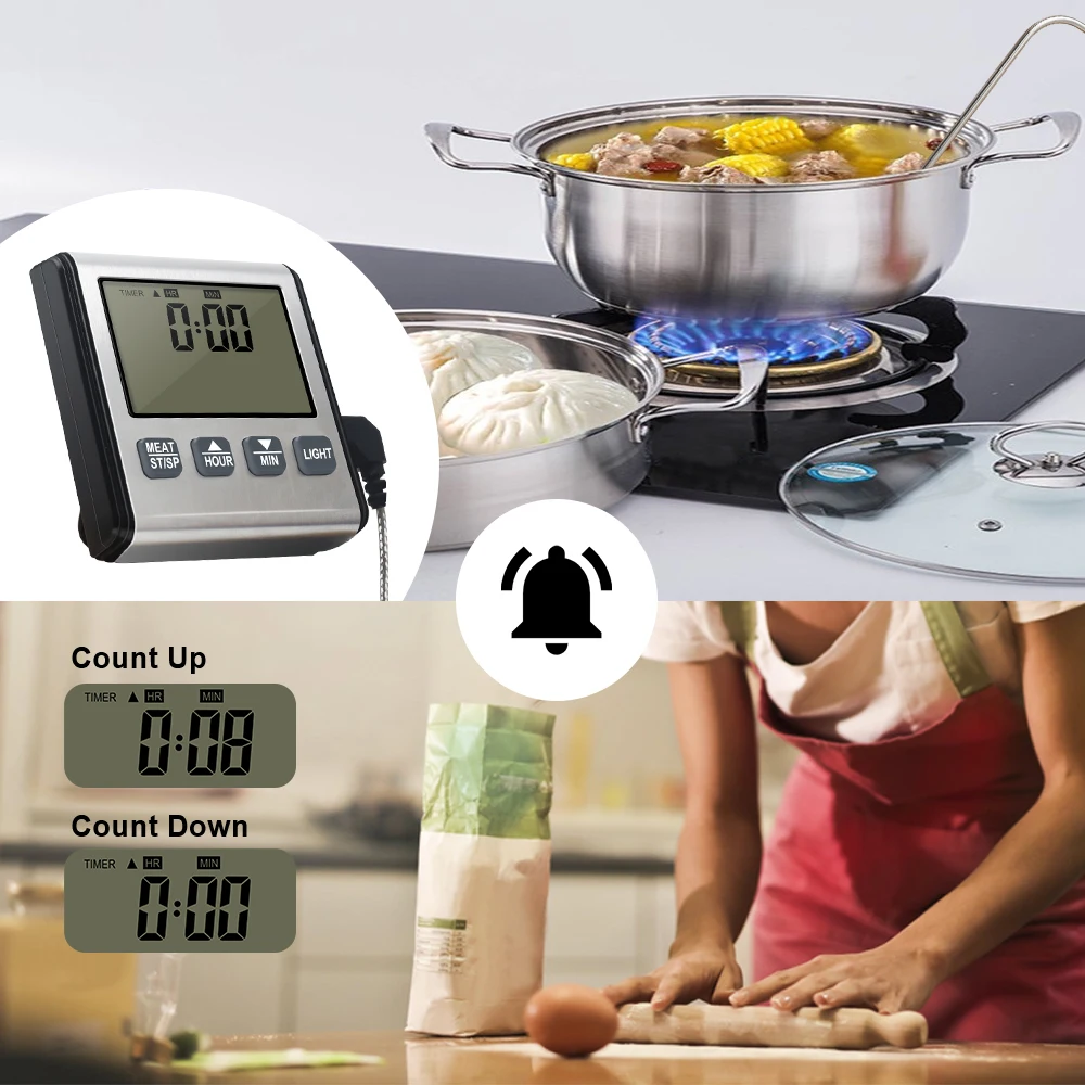 Tanio Cyfrowy grillowanie termometr piekarnika mięso do kuchni do jedzenia sklep