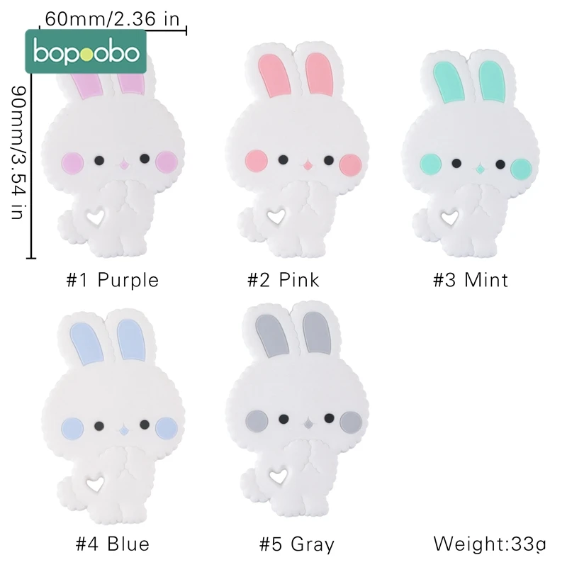 Bopoobo Tiny Rod Baby Teether Infant 10PCS Bunny Rodent Teething Chewable BPA Free Food Grade Silicone Baby Mobile Toys Nursing Bopoobo Tiny Rod Baby Teether Infant 10PCS Bunny Rodent Teething Chewable BPA Free Food Grade Silicone Baby Mobile Toys Nursing