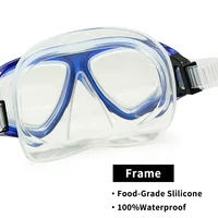 Optical Diving Gear Kit Myopia Snorkel Set, Different Strength for Each Eye, Nearsighted Dry Top Scuba Mask 2