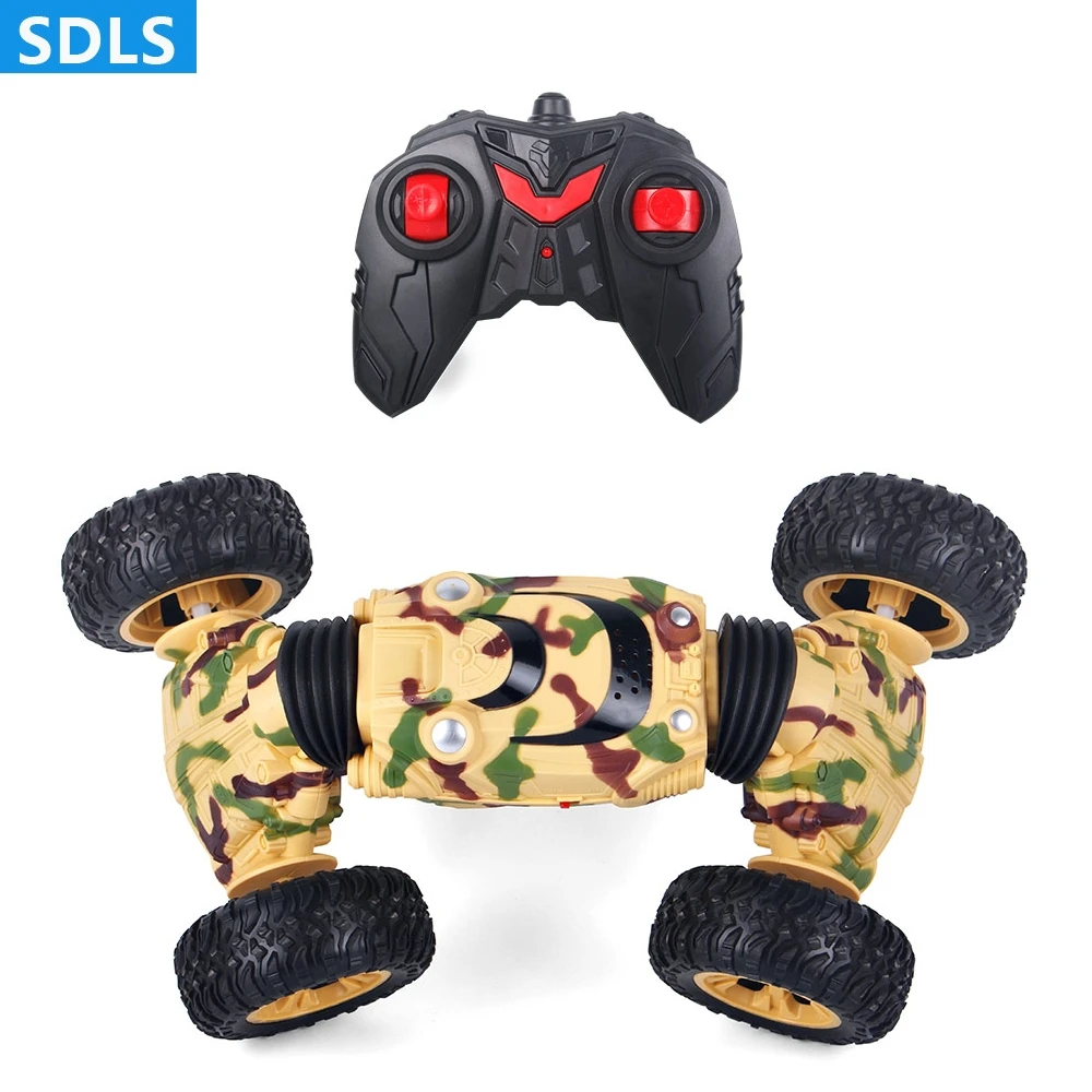 

2.4GHZ RC Car 4WD Double-Sided Remote Control Climbing Cars One Key Trasnformation All-terrain Vehicle Toys For Children