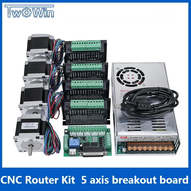 4 оси/3 оси CNC набор маршрутизатора 4 шт. TB6600 4A Драйвер шагового двигателя + Nema23 двигатель 57HS5630A4 + 5 осей интерфейсная плата + блок питания 4 оси/3 оси CNC набор маршрутизатора 4 шт. TB6600 4A Драйвер шагового двигателя + Nema23 двигатель 57HS5630A4 + 5 осей интерфейсная плата + блок питания