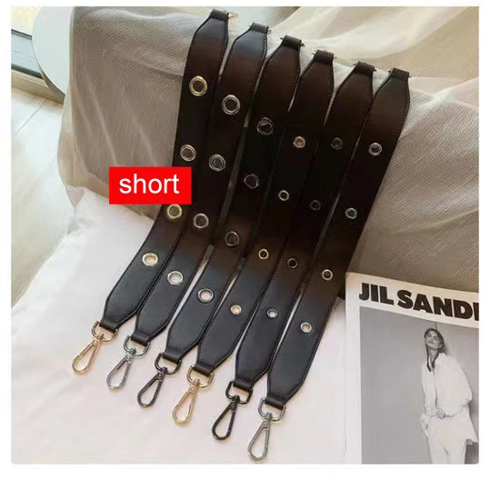 PU Leather Rivet Bag Strap Women Shoulder Crossbody Bag Belt Solid Wide Strap Bag Part Accessories Female Messenger Bag Strap