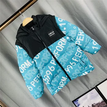 

Christmas 2020 winter children's down jacket boys and Girls Hooded detachable sleeve down vest girls coats boys coat