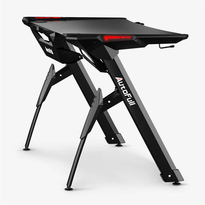 47 Inch Ergonomic Gaming Desk with RGB LED Light E sports Computer Table  Desk Laptop Desk Pro Workstation with Cup Holder|Laptop Desks| - AliExpress