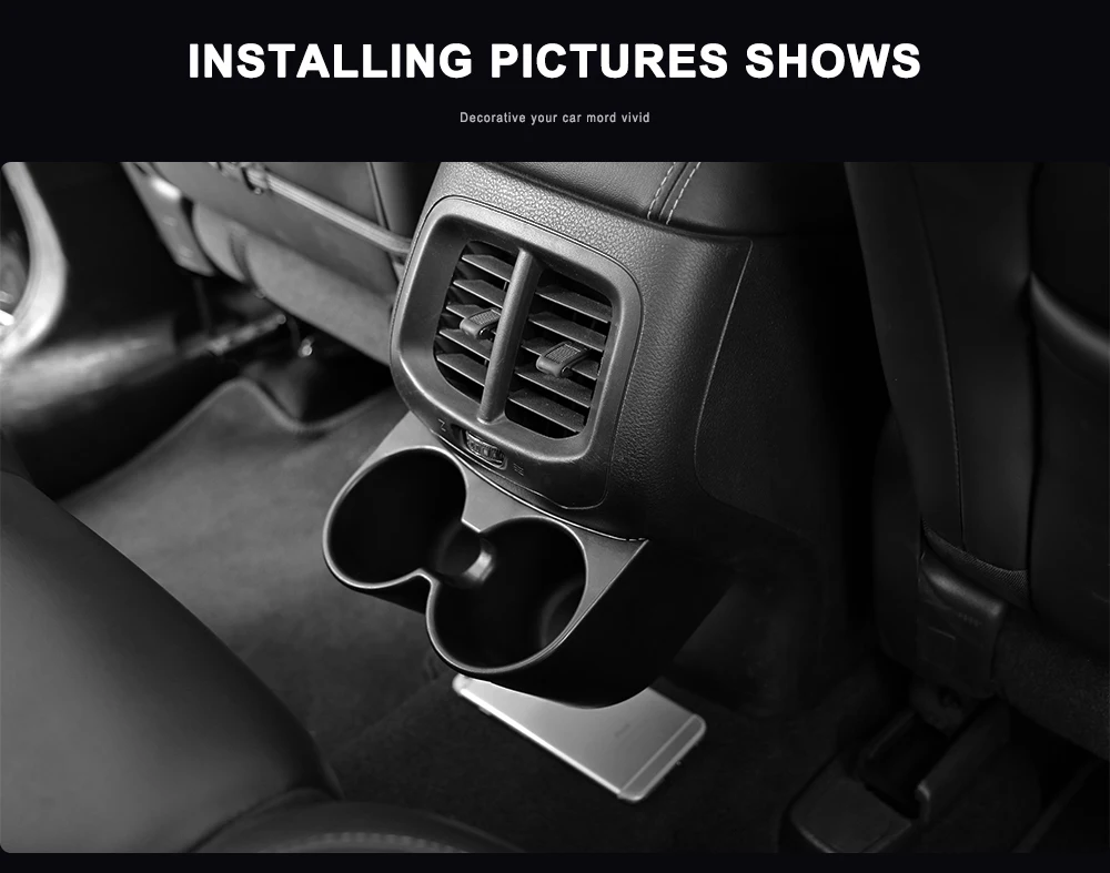 MOPAI ABS автомобильное внутреннее заднее сиденье подлокотник держатель для напитков Декоративные наклейки для Jeep Cherokee Up Автомобильный Стайлинг