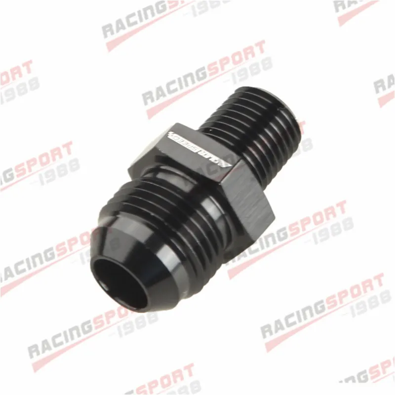 

ADLER SPEED алюминиевый прямой переходник от AN8 до 1/4 дюйма NPT для трубы, топливный масляный фитинг, черный