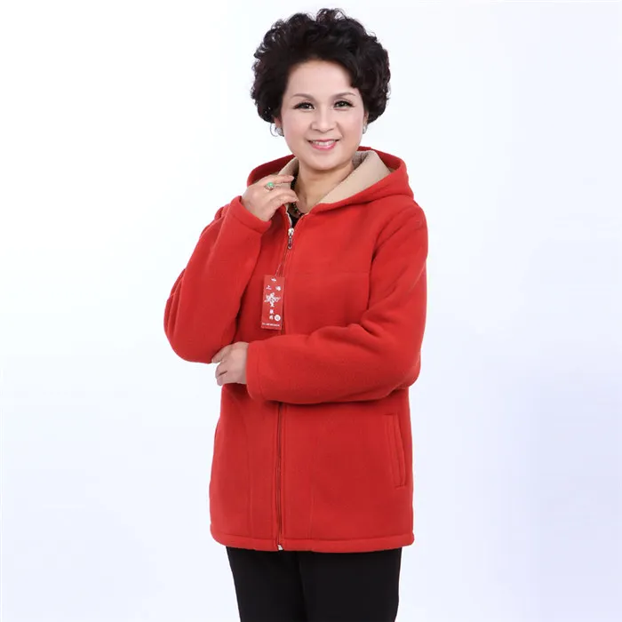 Женское пальто с капюшоном среднего возраста осень зима плюс размер 5XL флис тонкий женский жакет Теплый Хлопок Короткие повседневные топы A647