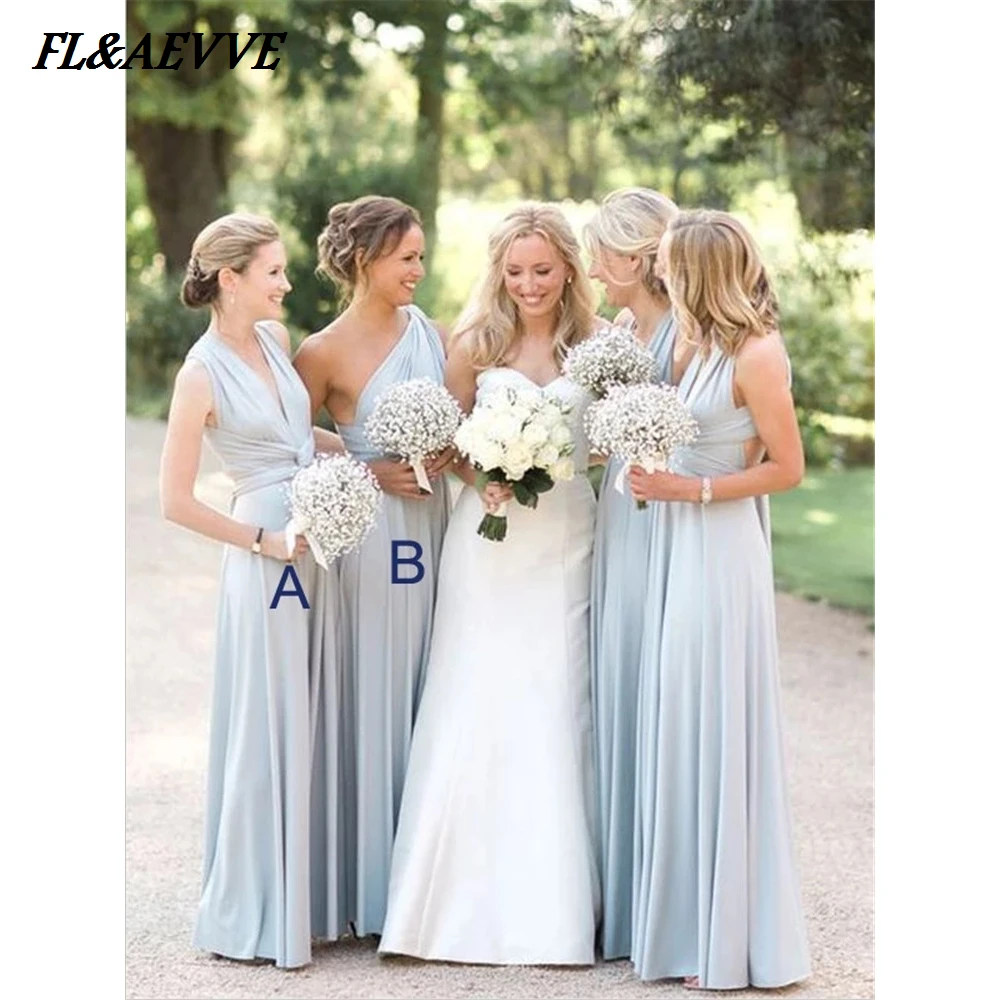 Mismatched A Line Cheap Chiffon Floor Length Long Bridesmaid Dresses (2)