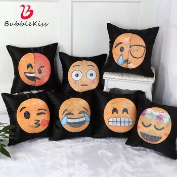

Bubble Kiss Sequins Pillow Cover Creativity Two-Color Cute Face-Changing Pillow Cushion Cover 45X45cm Without Core Pillow Case