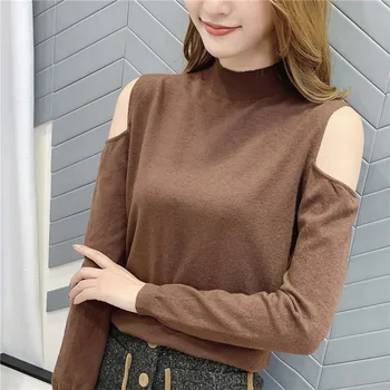 

2019 Jumper Sweater Women 9305 Actual Photo Of New Off Shoulder Half High Collar Bottoming Shirt 30 -- 1 / F, 4 Rows, 5 Shelves