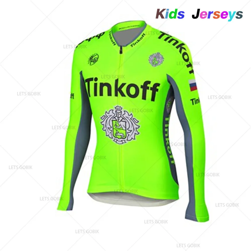 Детский MTB длинный рукав Велоспорт Джерси Pro Team велосипедная одежда Комплект для мальчиков и девочек весна/осень Велоспорт Джерси комплект зеленый - Цвет: 9