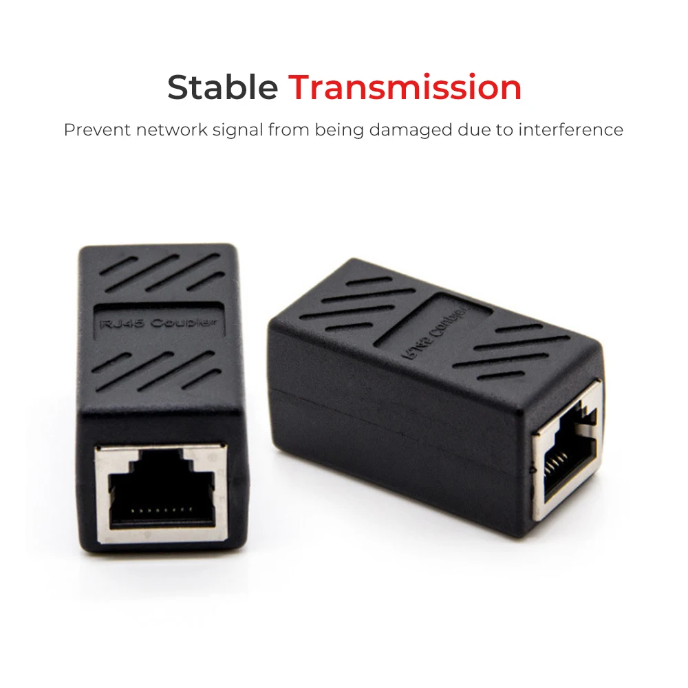 Ethernet Network Plug Ethernet Adapter Ethernet Coupler Network Cable Connector Ethernet Cable Connector RJ45 connector Network extender Ethernet Kabel RJ45 extender adapter Gigabit interface Female to Female