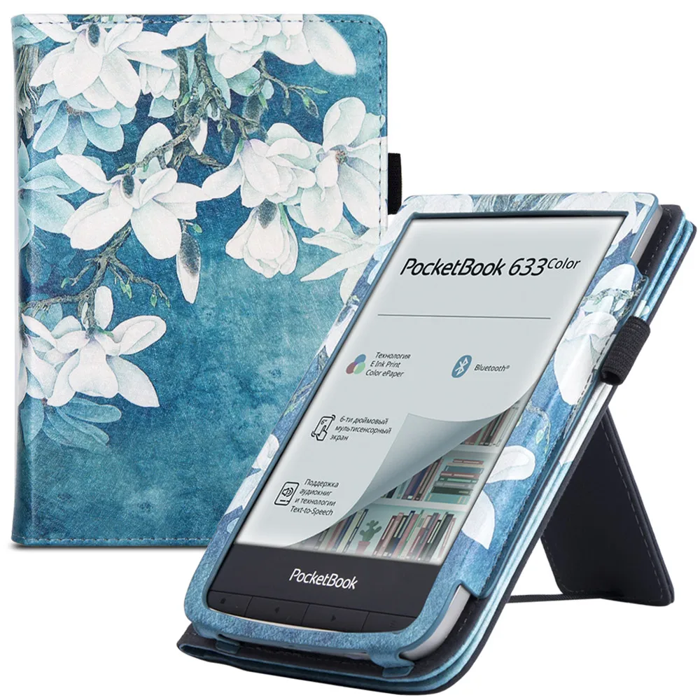 Capa Ereader com Suporte e Alça de Mão Suspensão Automática Vigília 626 628 632 633 Cores 626 616 633 2023